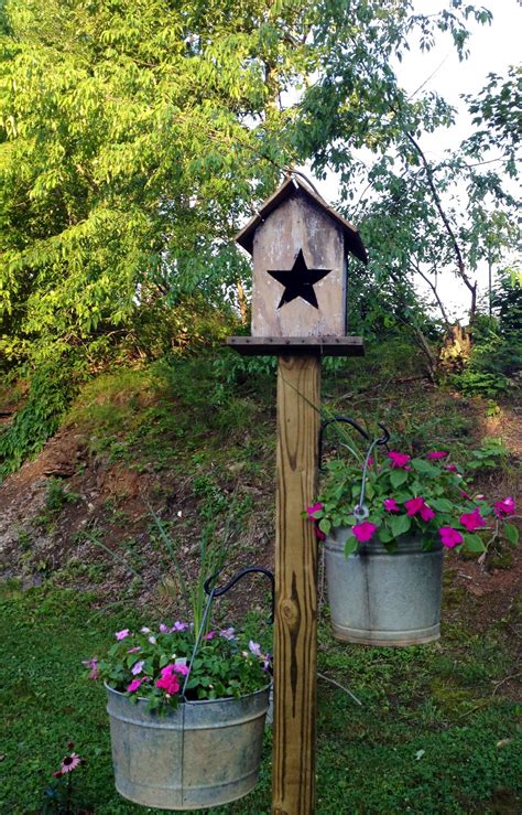 pole for hanging birdhouse